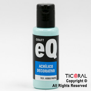 ACRIL.DECOR.EQ 915 VERDE PASTEL 50ML X 6 UNIDADES